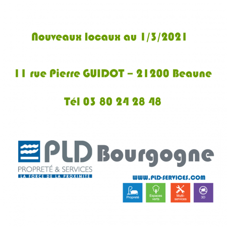 Nouvelle adresse PLD Bourgogne Rhône Alpes